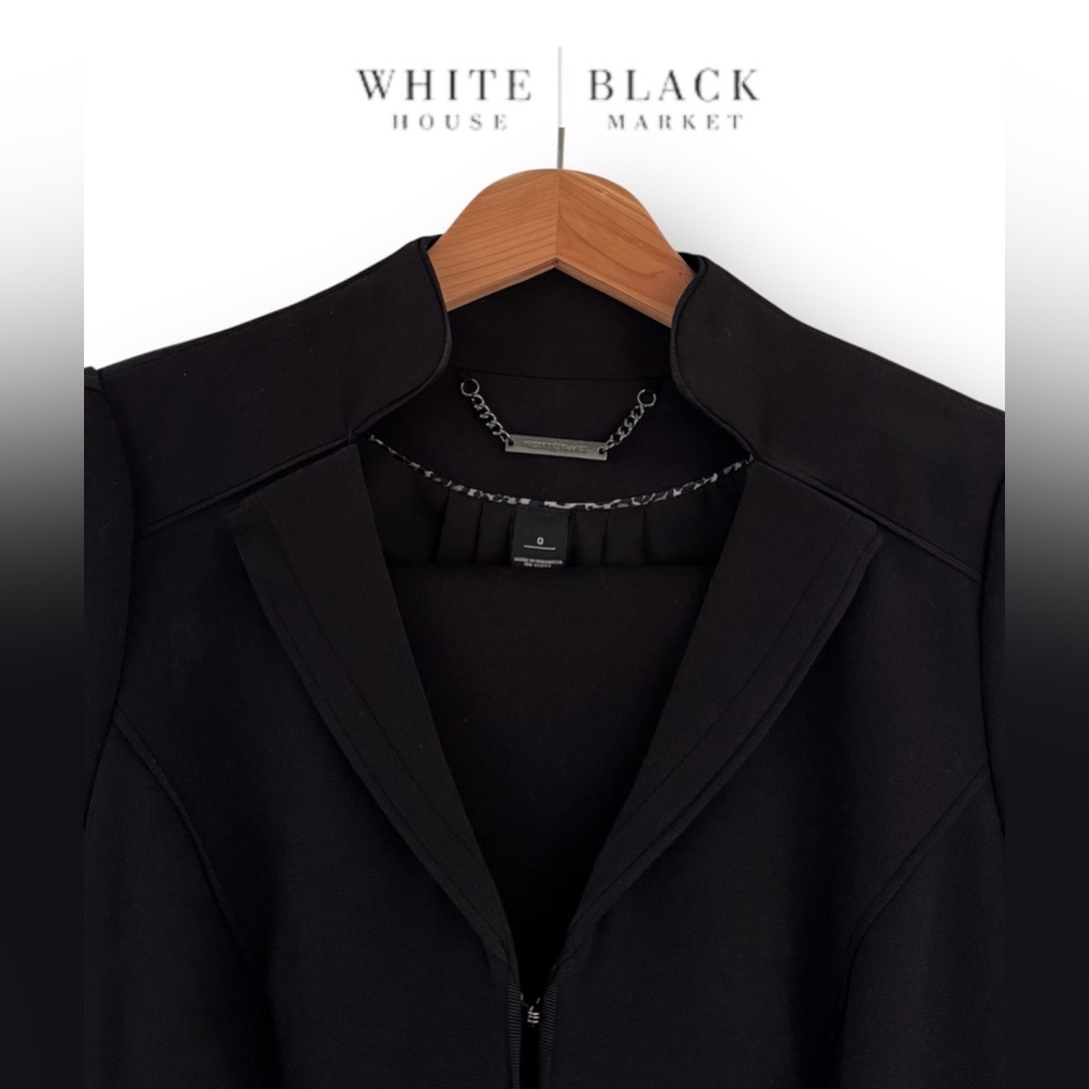 🆑WHBM Women’s Peplum Waist w/Bow Belt Detail Blazer Jacket & Legacy Pants (SET) - Picture 5 of 15